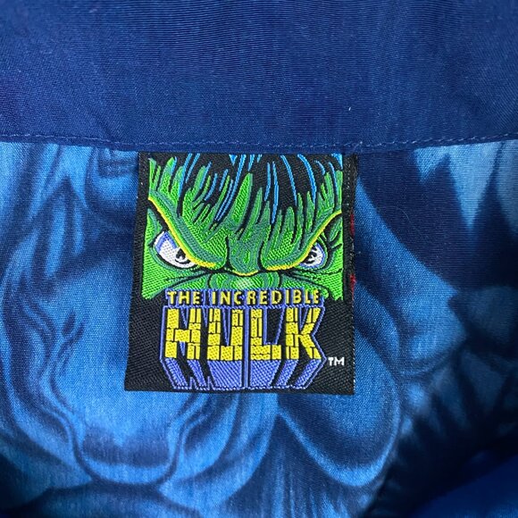 Vintage The Incredible Hulk Shirt Boy's 6X Marvel Comics 2002 Button Up - Picture 4 of 9
